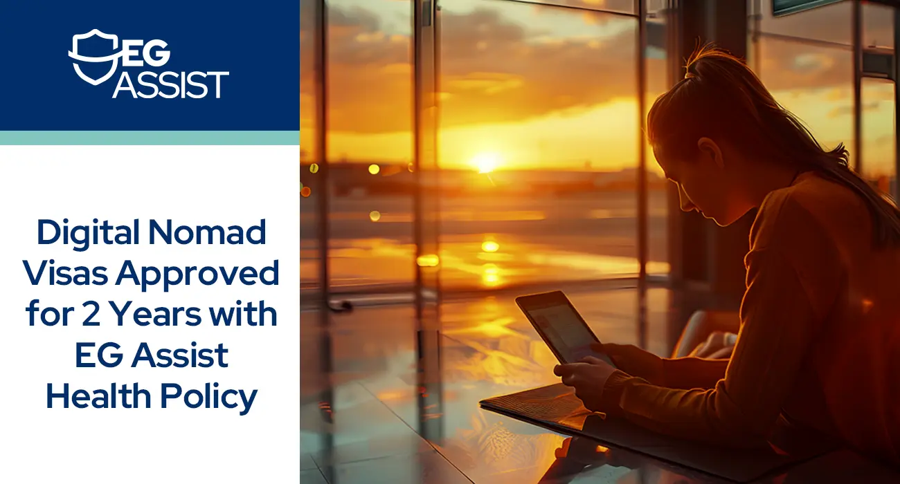 Digital Nomad Visas Approved for 2 Years with EG Assist Health Policy